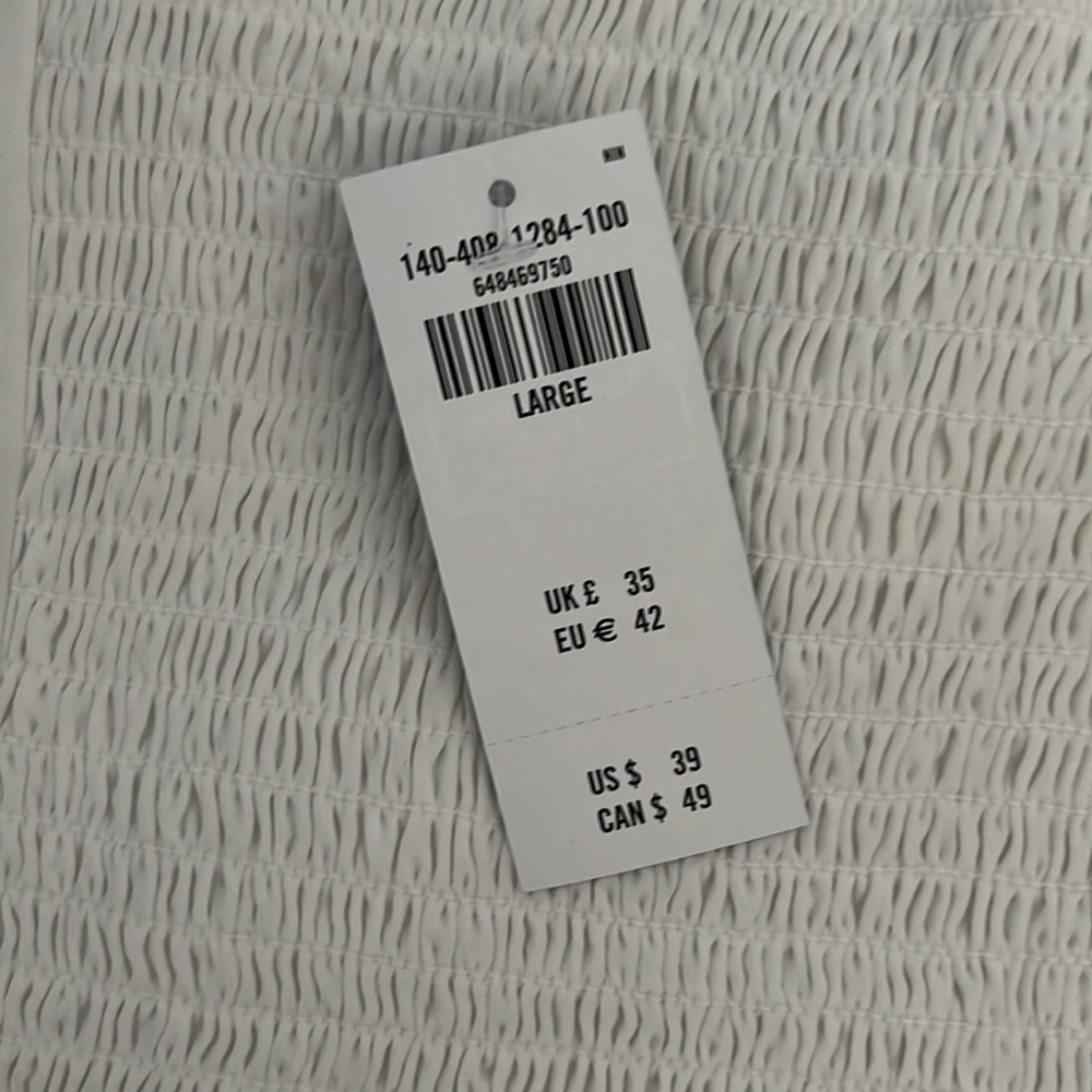 NEW Abercrombie & Fitch Women’s Slim fit Tie Strap V-neck White Cami - Size L - Picture 10 of 10